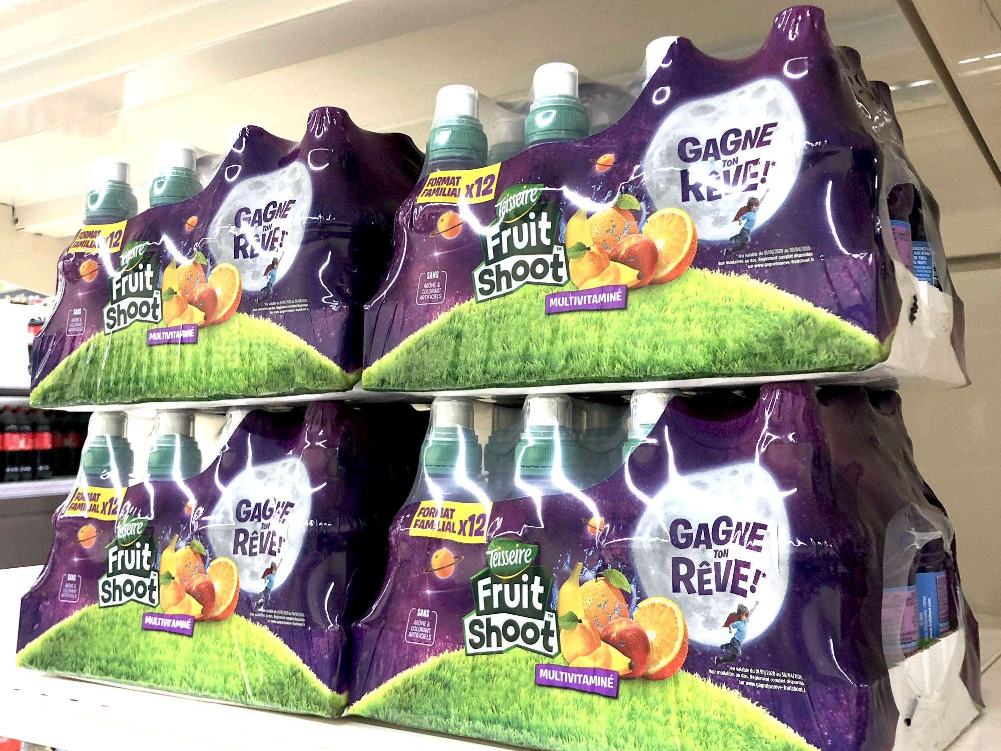 Teisseire Fruit Shoot activation Gagne Ton Rêve packaging