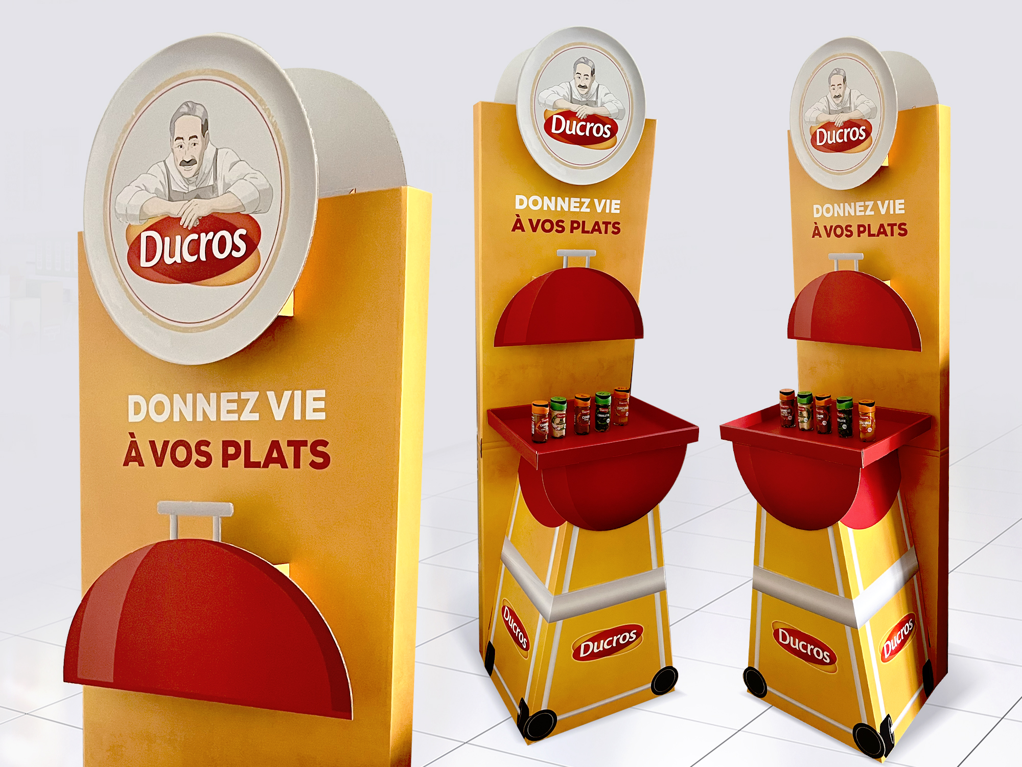 Ducros Temps Fort BBQ 2025 pour la GMS PLV factice barbecue