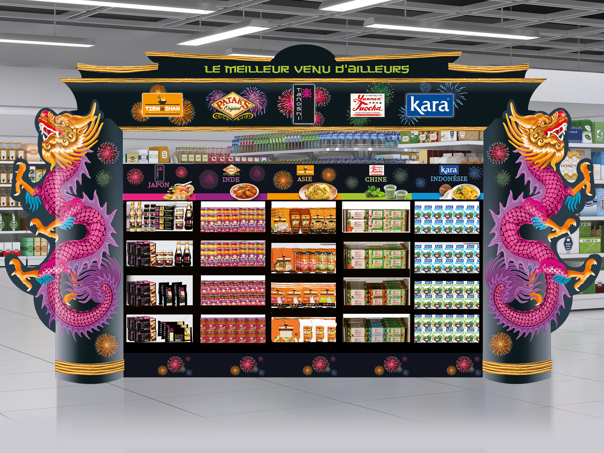 PLV Nouvel An Chinois en GMS Marketing opérationnel