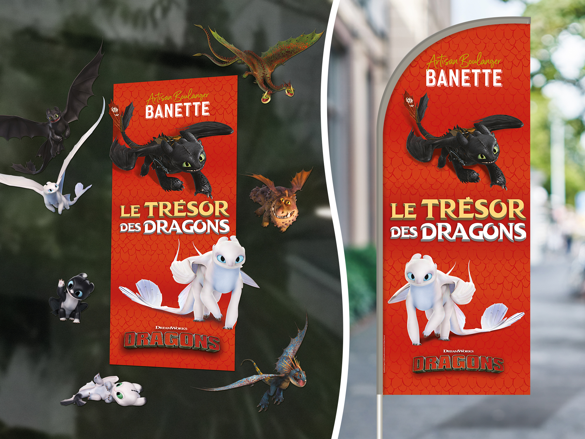 Banette Branding Epiphanie mise en avant boulangerie vitrophanie et horiflamme