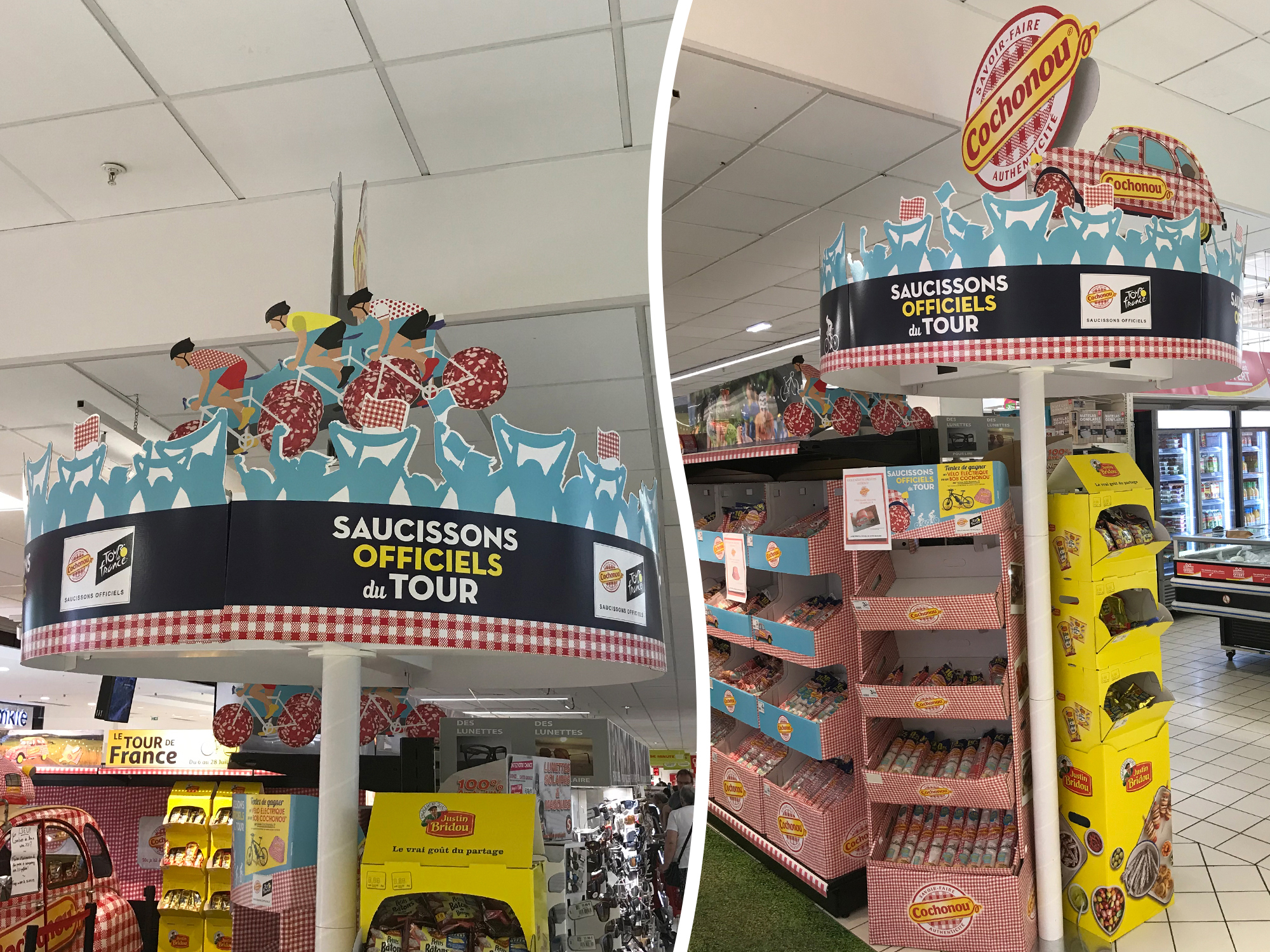 PLV Carrousel en GMS Cochonou TF Tour de France