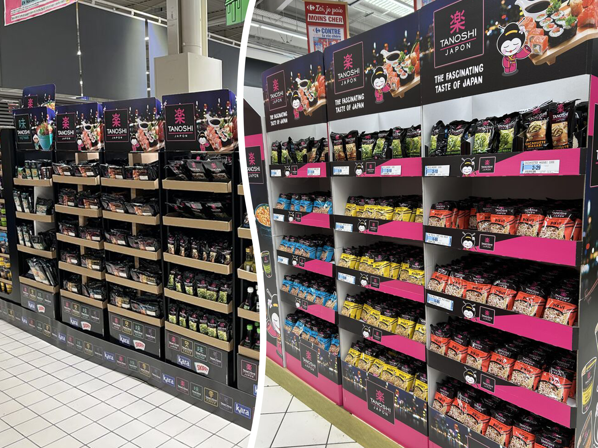 Box et display produits en GMS et GSS