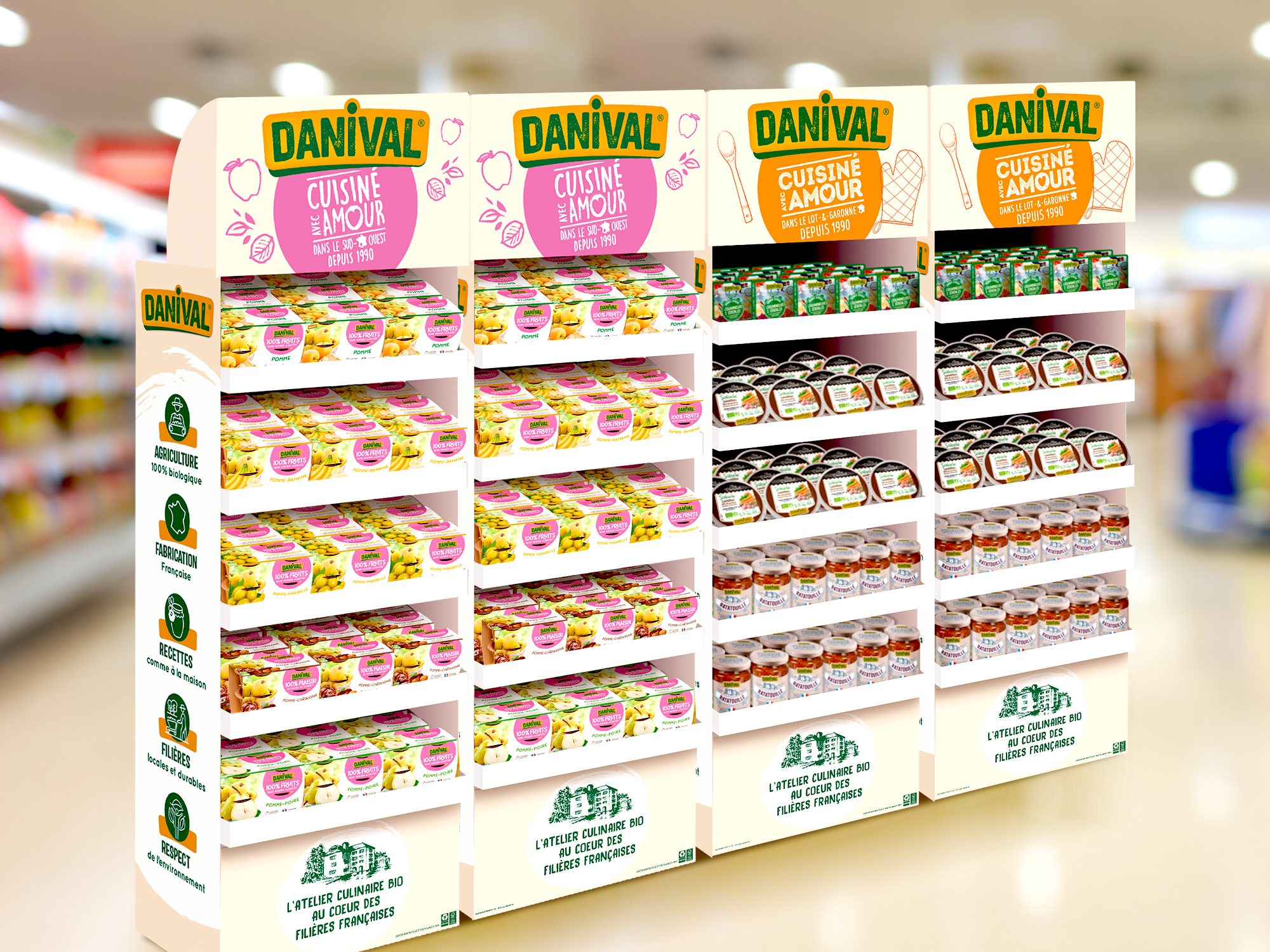 Box et display produits en GMS et GSS