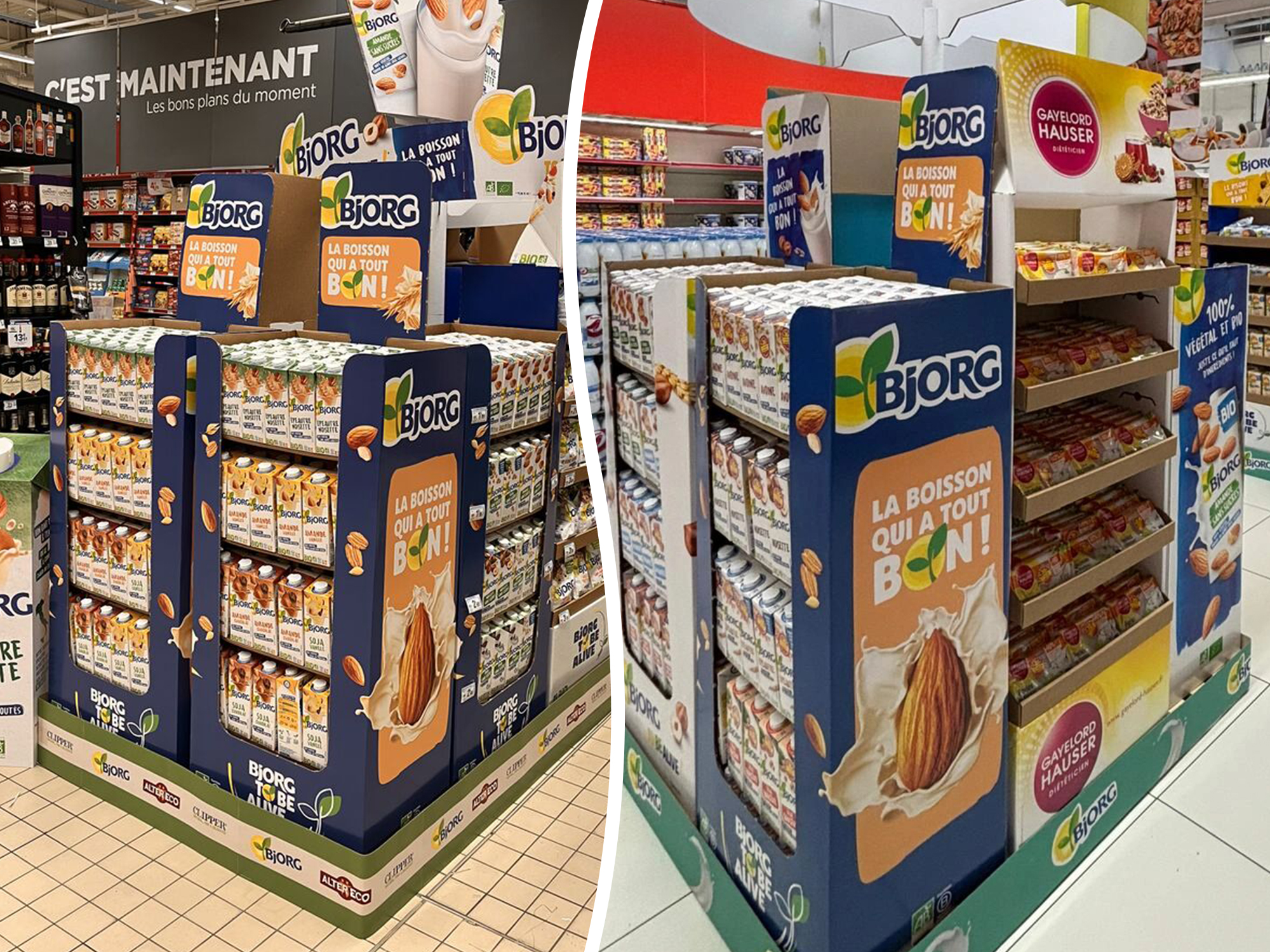 Box et display produits en GMS et GSS