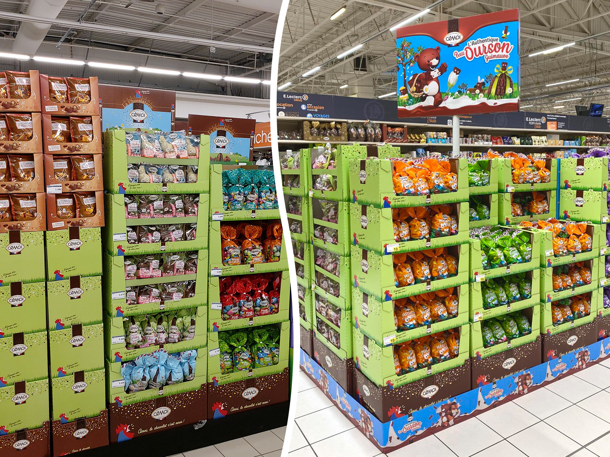 Box et display produits en GMS et GSS