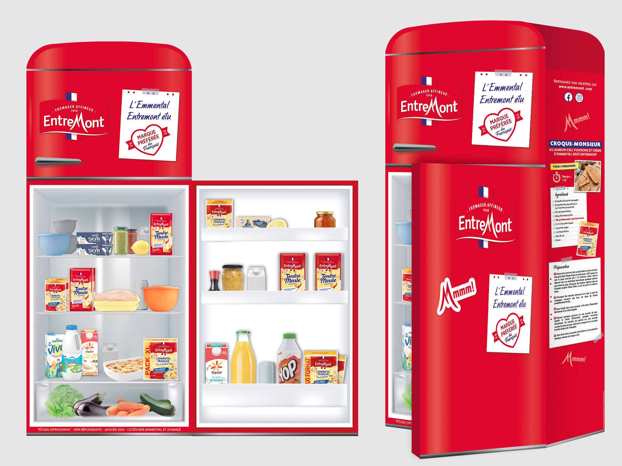 Entremont activation GMS La cuisine des bons moments mise ne avant GMS PLV Marque Préférée des Français