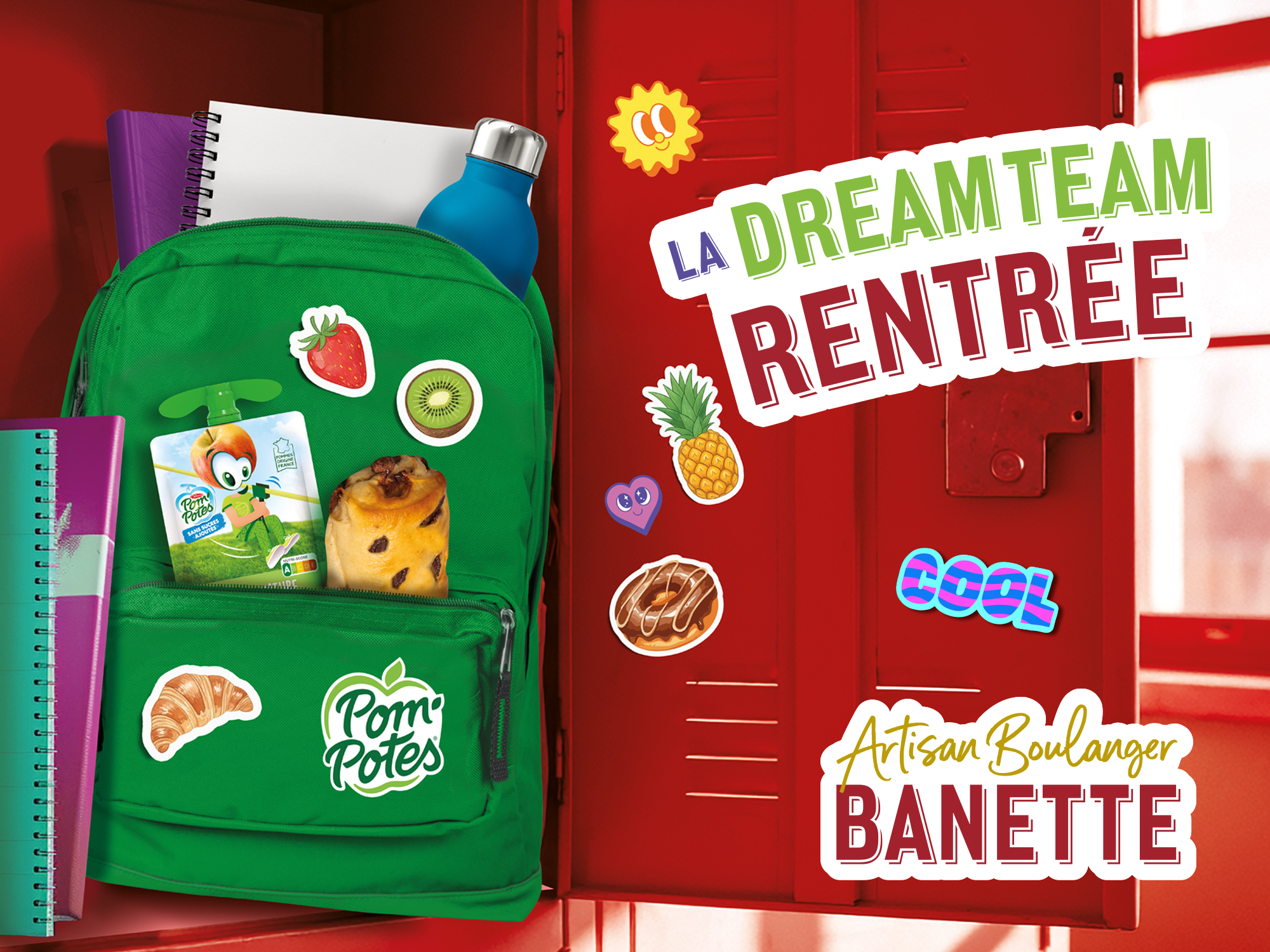 La dream team rentrée Partenariat Banette x Pom'Potes en boulangerie